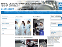 Tablet Screenshot of kfz-innung-stuttgart.de